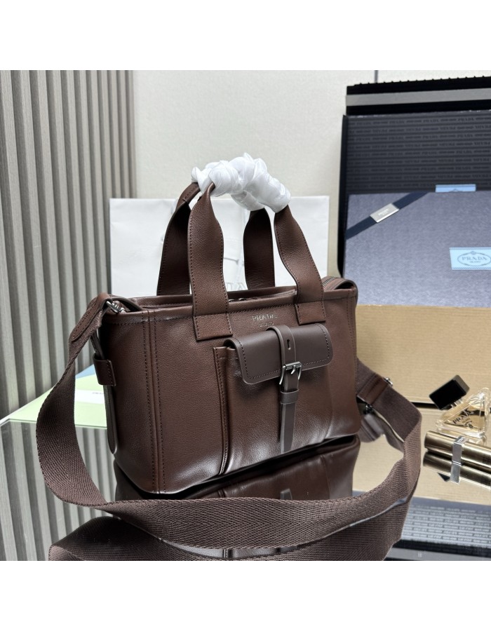 Borsa shopping Prada Route medium in pelle PRADA