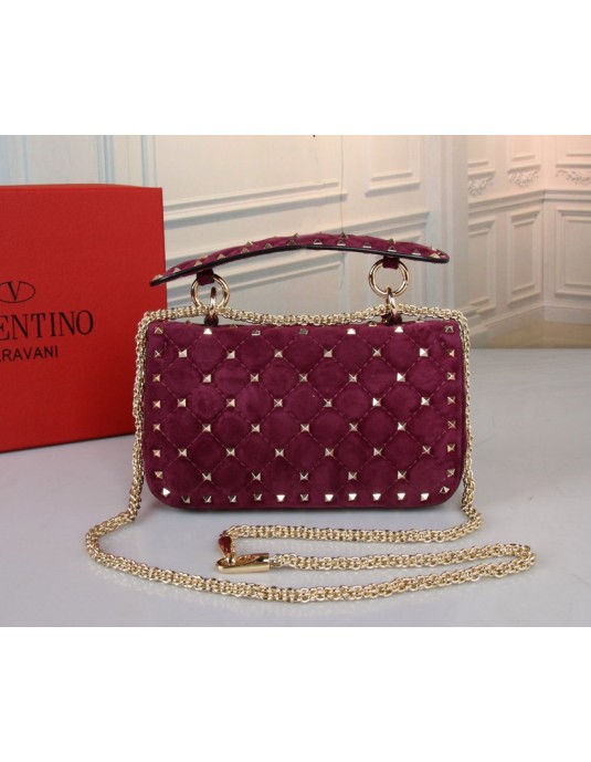 Borsa Piccola Rockstud Spike In Suede VALENTINO