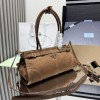 Borsa a mano Prada Bonnie medium in pelle nabuk PRADA