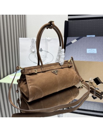 Borsa a mano Prada Bonnie medium in pelle nabuk PRADA