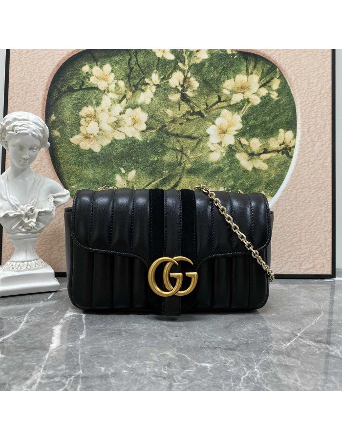 Borsa a spalla piccola Jetset GG Marmont GUCCI