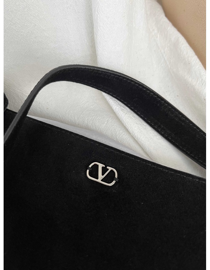 Borsa A Spalla Nellcôte In Suede Con Frange VALENTINO