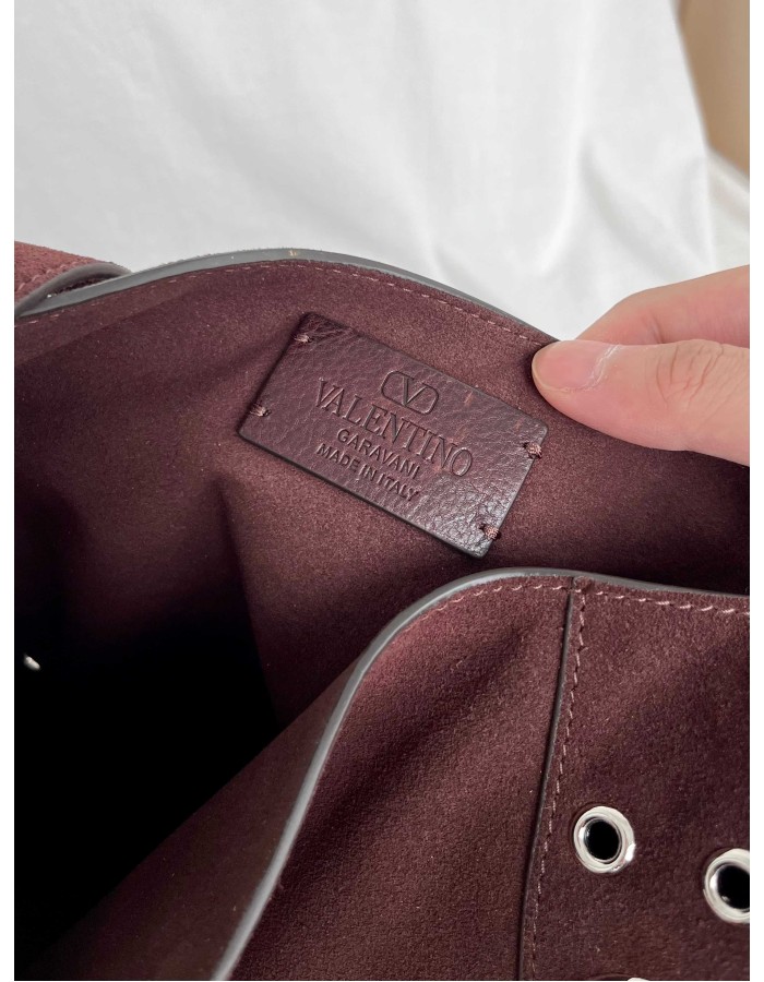 Borsa A Spalla Nellcôte In Suede Con Frange VALENTINO