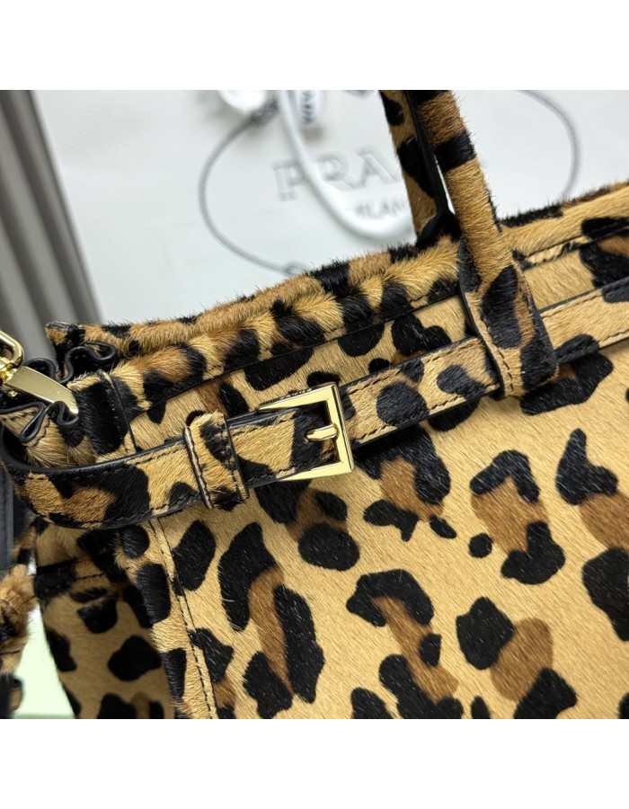 Borsa a mano Prada Bonnie large in pelle stampata PRADA
