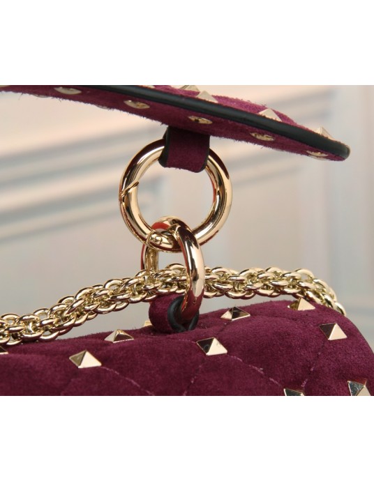 Borsa Piccola Rockstud Spike In Suede VALENTINO