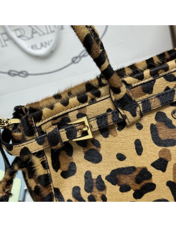 Borsa a mano Prada Bonnie medium in pelle stampata PRADA