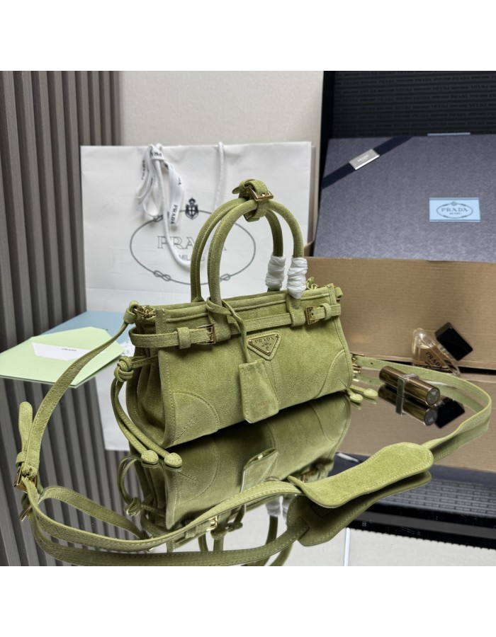 Borsa a mano Prada Bonnie mini in pelle scamosciata PRADA