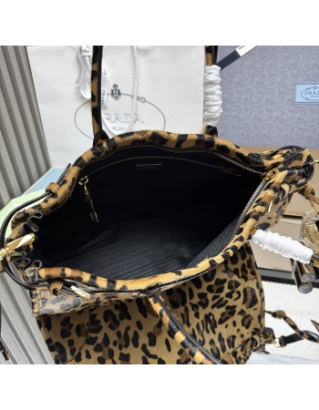 Borsa a mano Prada Bonnie large in pelle stampata PRADA