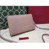 Borsa Piccola A Tracolla Rockstud In Vitello Granato VALENTINO