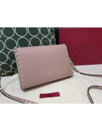 Borsa Piccola A Tracolla Rockstud In Vitello Granato VALENTINO
