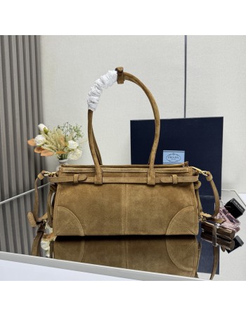 Borsa a mano Prada Bonnie medium in pelle scamosciata PRADA
