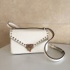 Borsa Piccola A Tracolla Rockstud In Vitello Granato VALENTINO
