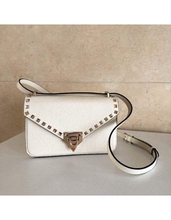 Borsa Piccola A Tracolla Rockstud In Vitello Granato VALENTINO