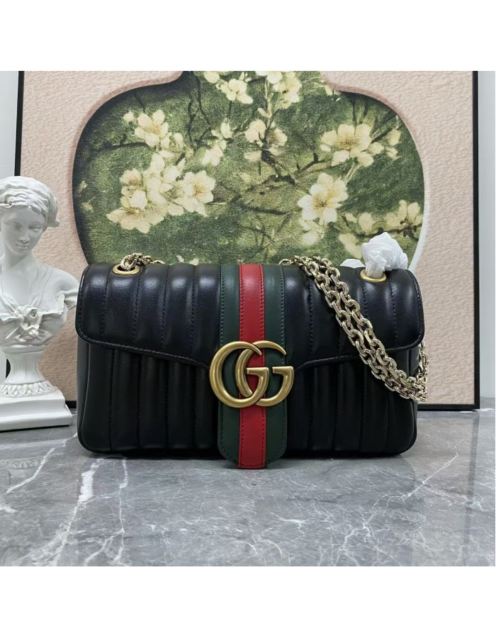 Borsa a spalla Jetset GG Marmont misura media GUCCI
