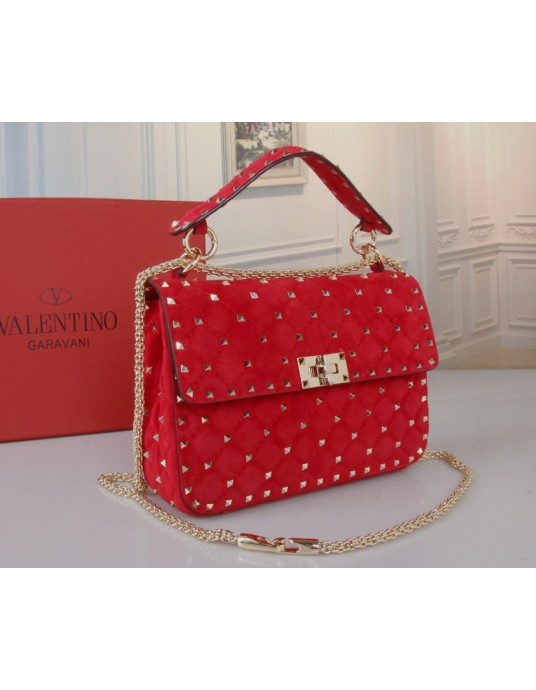 Borsa Media Rockstud Spike In Suede VALENTINO