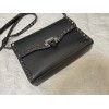 Borsa Piccola A Tracolla Rockstud In Vitello Granato VALENTINO