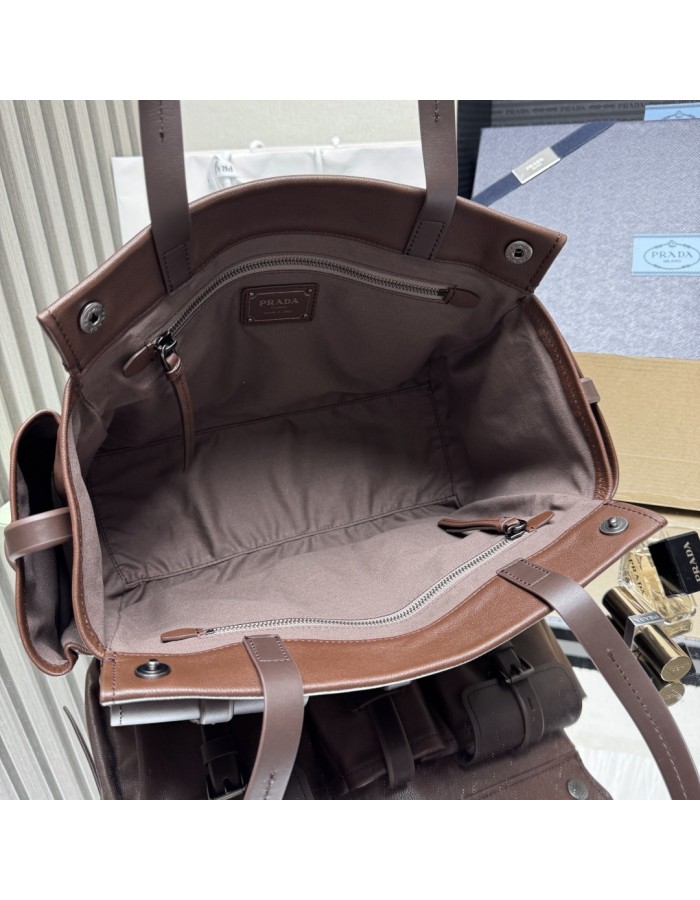 Borsa shopping Prada Route large in pelle PRADA
