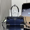 Borsa a mano Prada Bonnie medium in denim e pelle PRADA