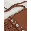 Borsa A Spalla Piccola  Nellcôte In Pelle Con Frange VALENTINO