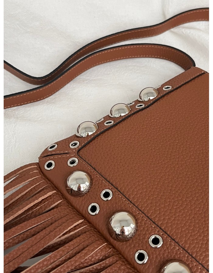 Borsa A Spalla Piccola  Nellcôte In Pelle Con Frange VALENTINO