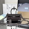 Borsa a mano Prada Bonnie small in velluto e pelle PRADA