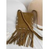 Borsa A Spalla Piccola  Nellcôte In Suede Con Frange VALENTINO