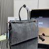 Borsa a mano Prada Bonnie extra large in pelle scamosciata PRADA
