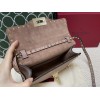 Borsa Piccola A Tracolla Rockstud In Vitello Granato VALENTINO