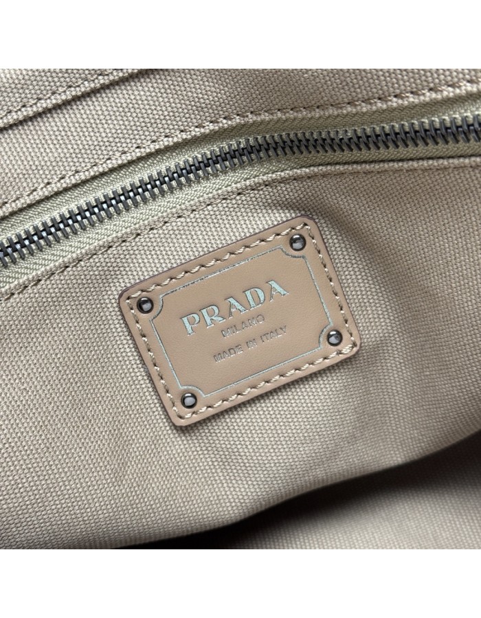 Borsa shopping Prada Route large in canvas e pelle PRADA
