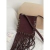 Borsa A Spalla Piccola  Nellcôte In Suede Con Frange VALENTINO