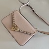 Borsa Piccola A Tracolla Rockstud In Vitello Granato VALENTINO