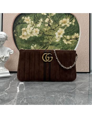 Pouch GG Marmont con cinturino GUCCI