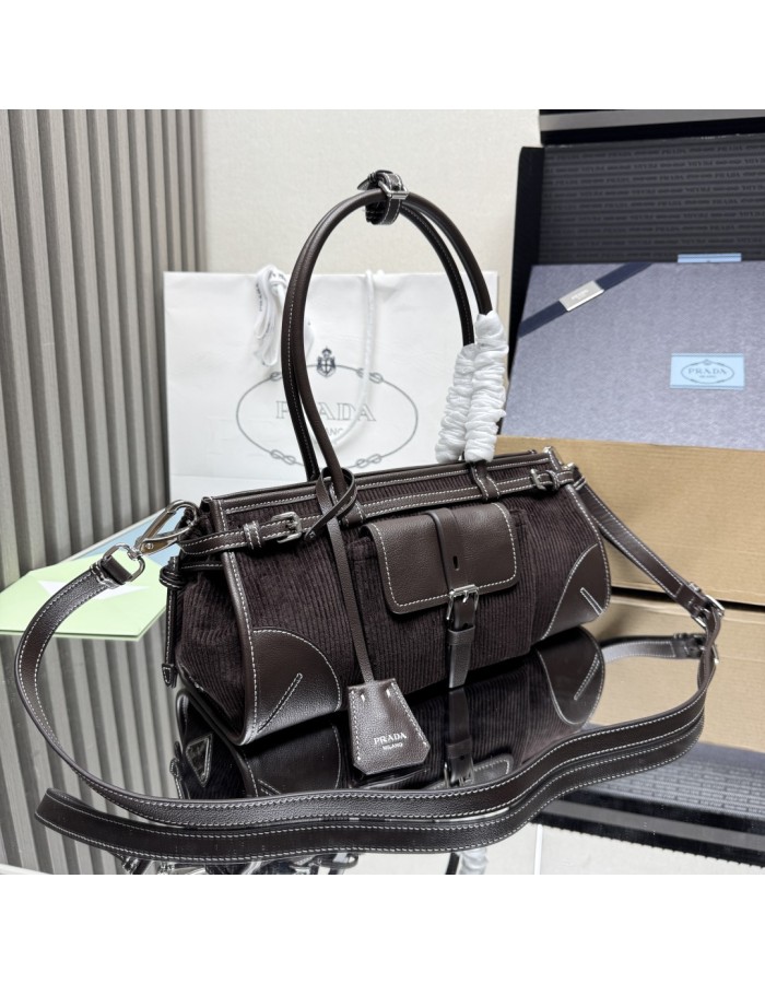 Borsa a mano Prada Bonnie medium in velluto PRADA