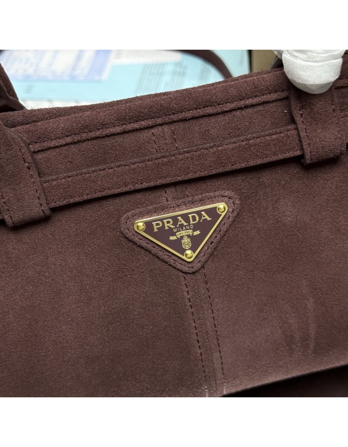 Borsa a mano Prada Bonnie medium in pelle scamosciata PRADA