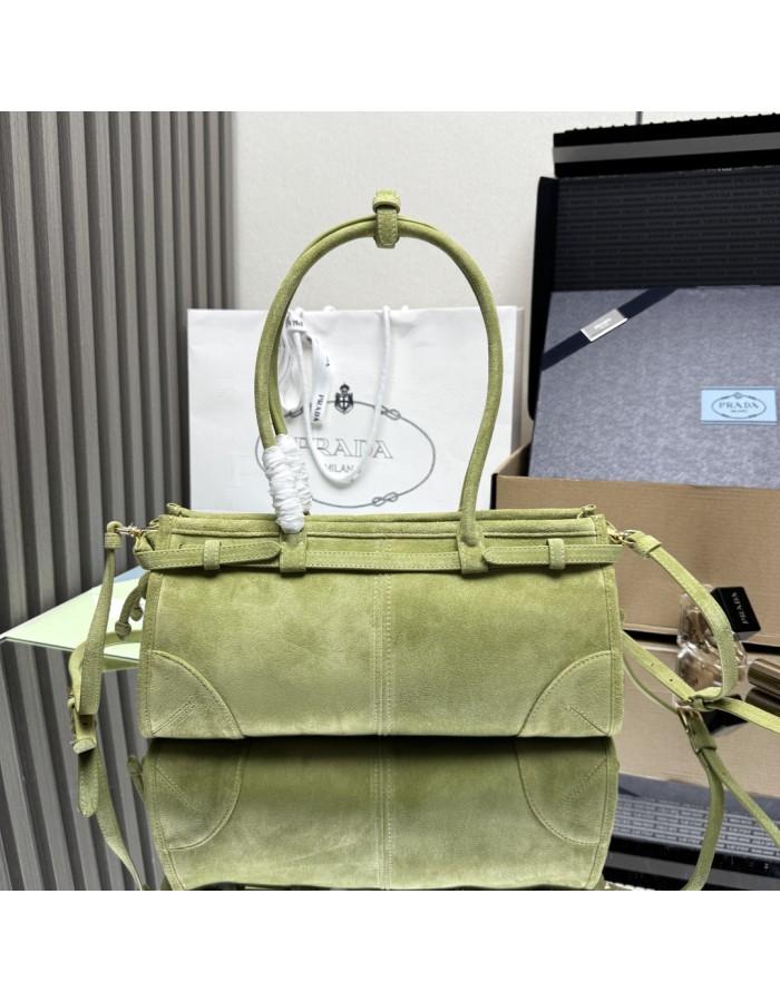 Borsa a mano Prada Bonnie medium in pelle scamosciata PRADA