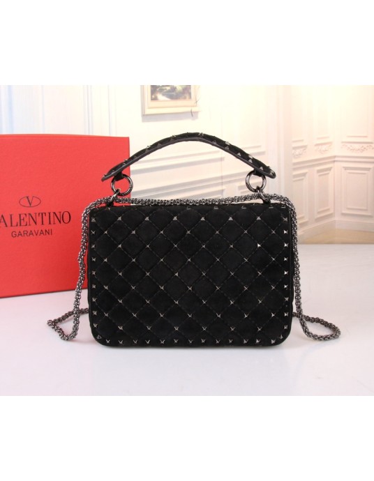 Borsa Media Rockstud Spike In Suede VALENTINO