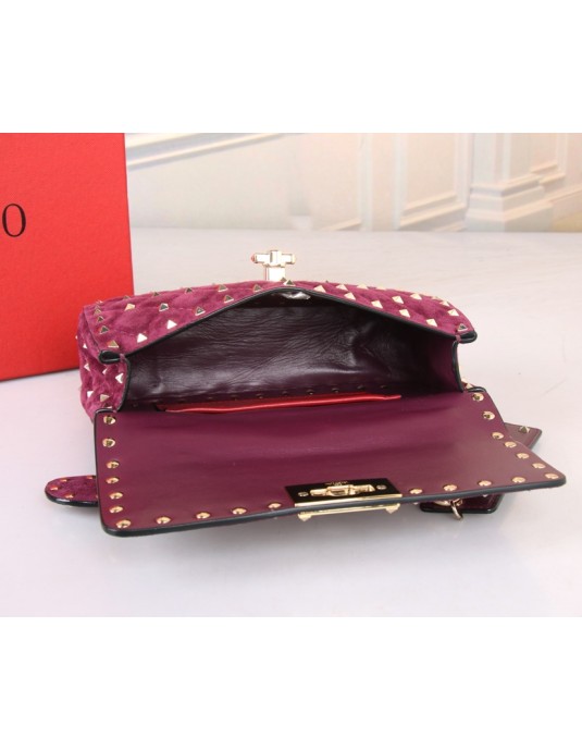 Borsa Piccola Rockstud Spike In Suede VALENTINO