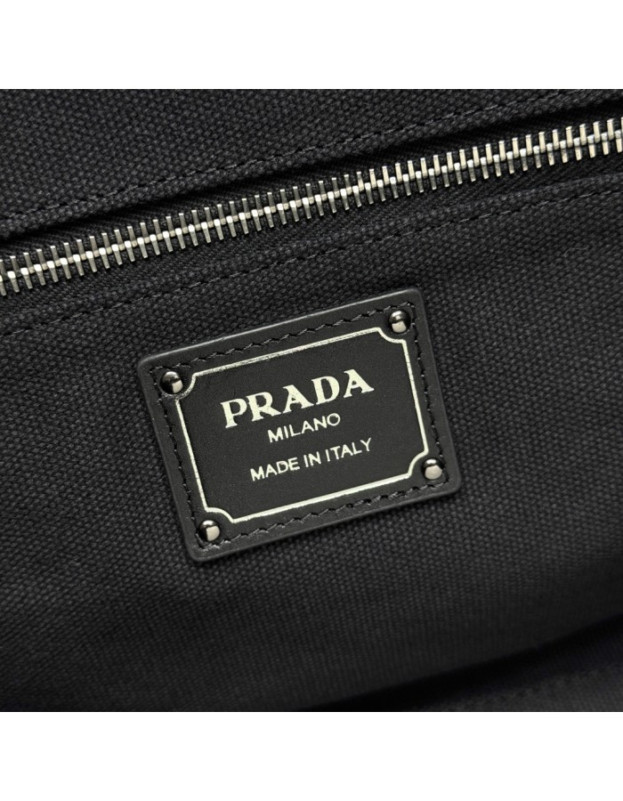 Borsa shopping Prada Route large in canvas e pelle PRADA