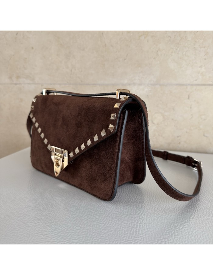 Borsa Piccola A Tracolla Rockstud In Suede VALENTINO