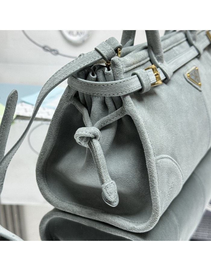 Borsa a mano Prada Bonnie medium in pelle scamosciata PRADA