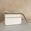 Borsa Piccola A Tracolla Rockstud In Vitello Granato VALENTINO