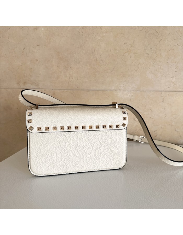 Borsa Piccola A Tracolla Rockstud In Vitello Granato VALENTINO