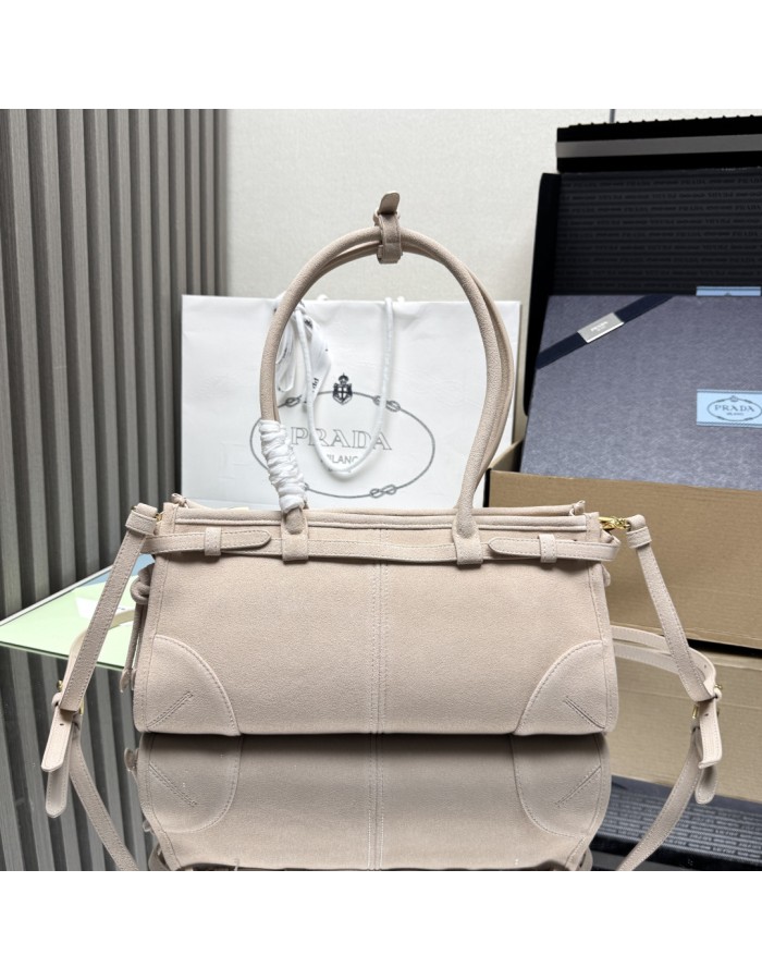 Borsa a mano Prada Bonnie medium in pelle scamosciata PRADA