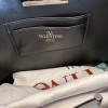 Mini Borsa Shopping Rockstud In Vitello Granato VALENTINO