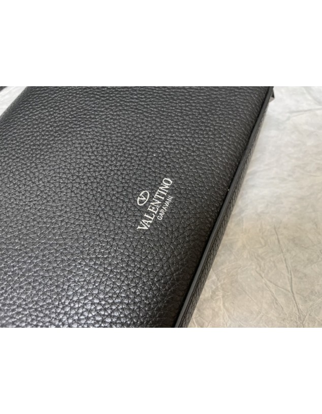 Borsa Piccola A Tracolla Rockstud In Vitello Granato VALENTINO