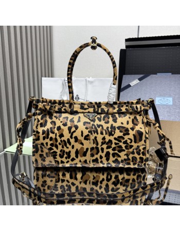 Borsa a mano Prada Bonnie large in pelle stampata PRADA