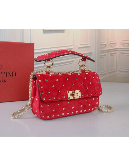 Borsa Piccola Rockstud Spike In Suede VALENTINO