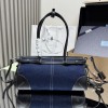 Borsa a mano Prada Bonnie medium in denim e pelle PRADA