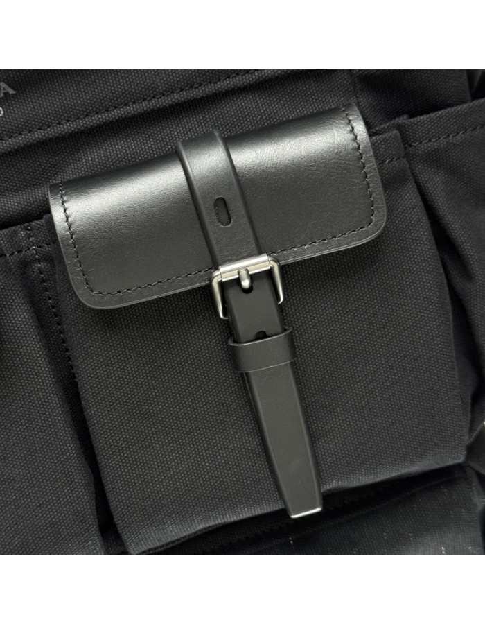 Borsa shopping Prada Route large in canvas e pelle PRADA