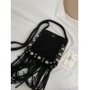 Borsa A Spalla Piccola  Nellcôte In Suede Con Frange VALENTINO